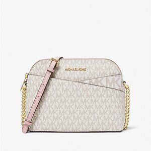 Michael Kors Travel Medium Logo Dome Crossbody Bag MSRP $398
